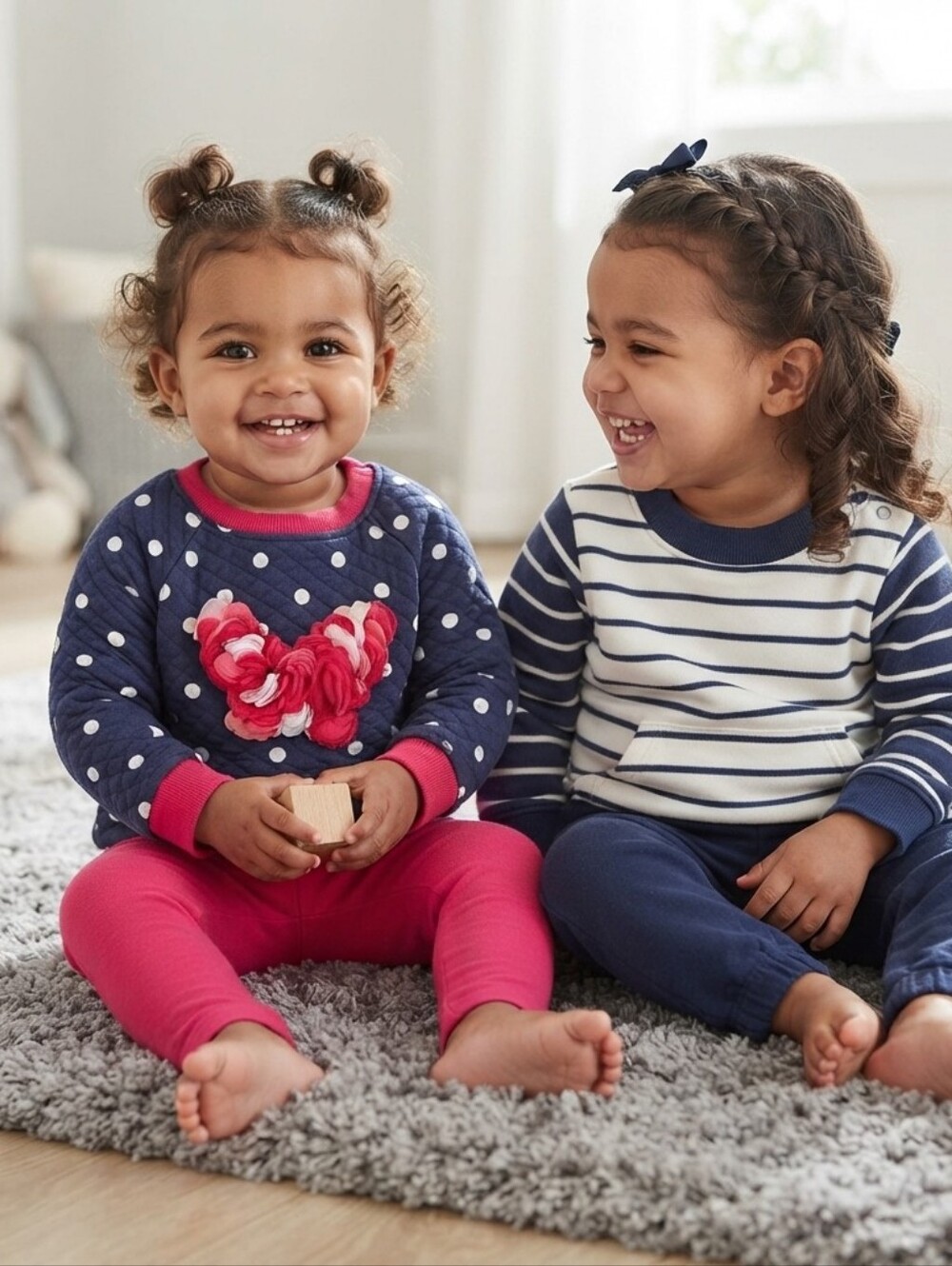 12M Kids' Polka Dot and Striped Outfit Set